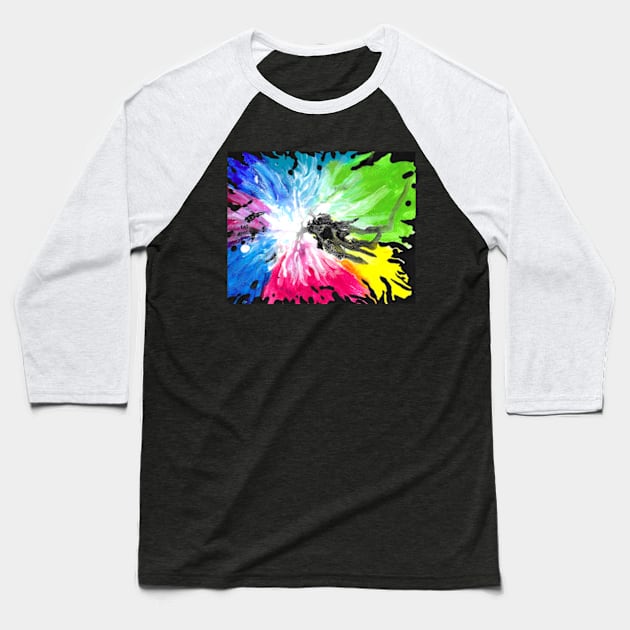 Rainbow Through The Darkness Baseball T-Shirt by JadedOddity